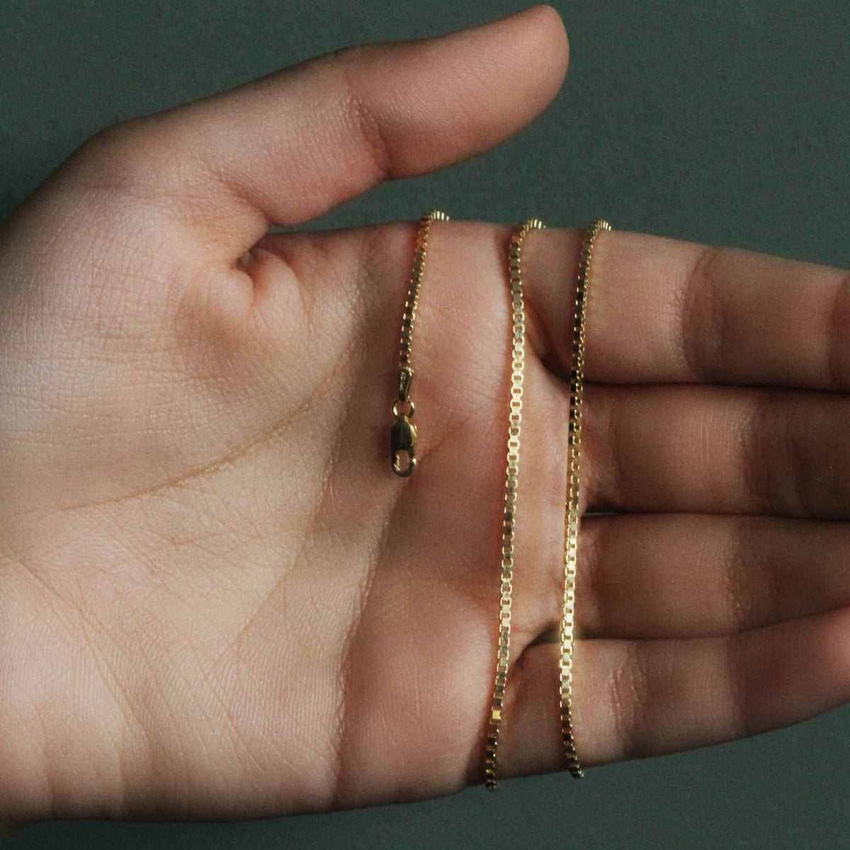 14k Yellow Gold Semi Solid Box Chain (1.80 mm)