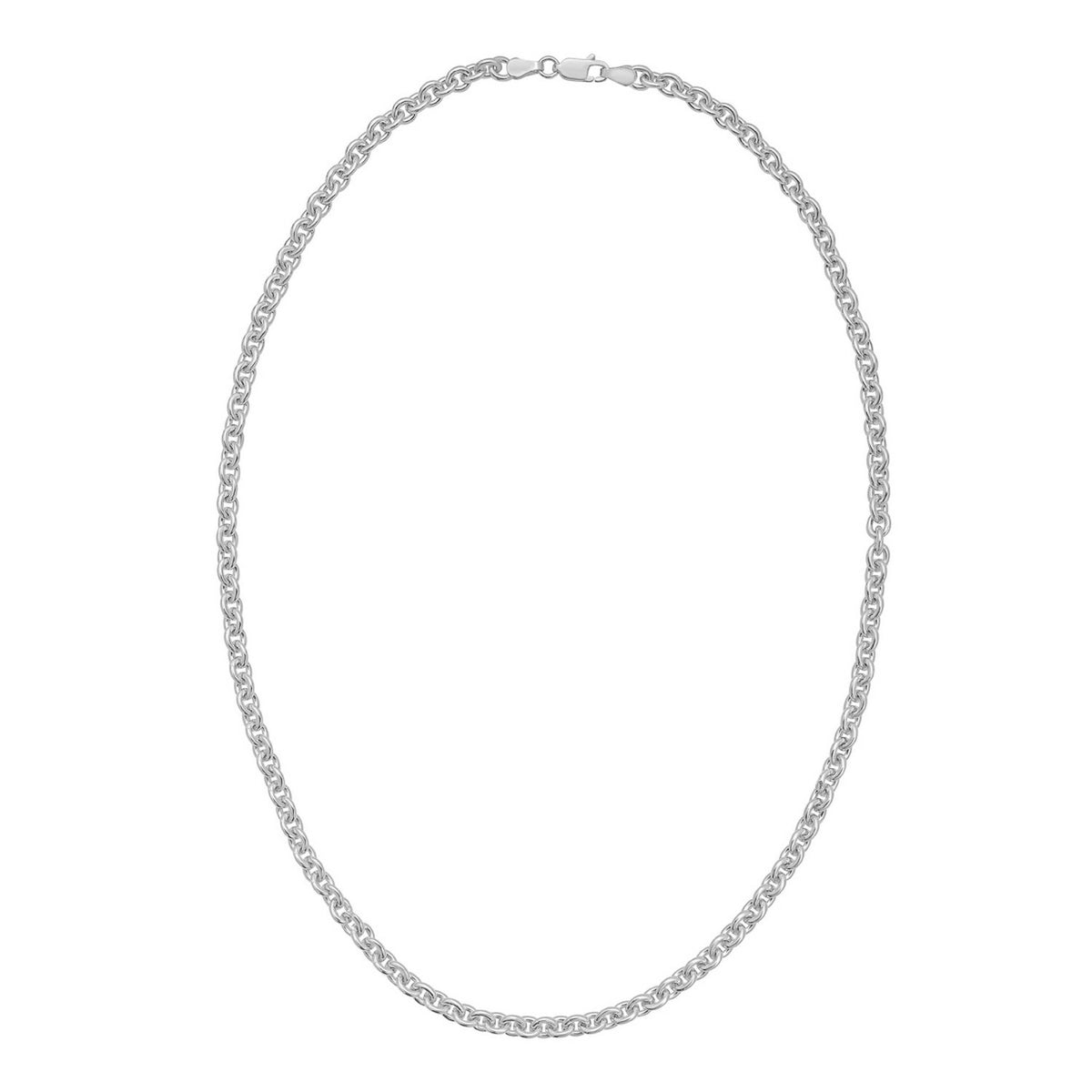 Sterling Silver Rhodium Plated Rolo Chain (4.70 mm)