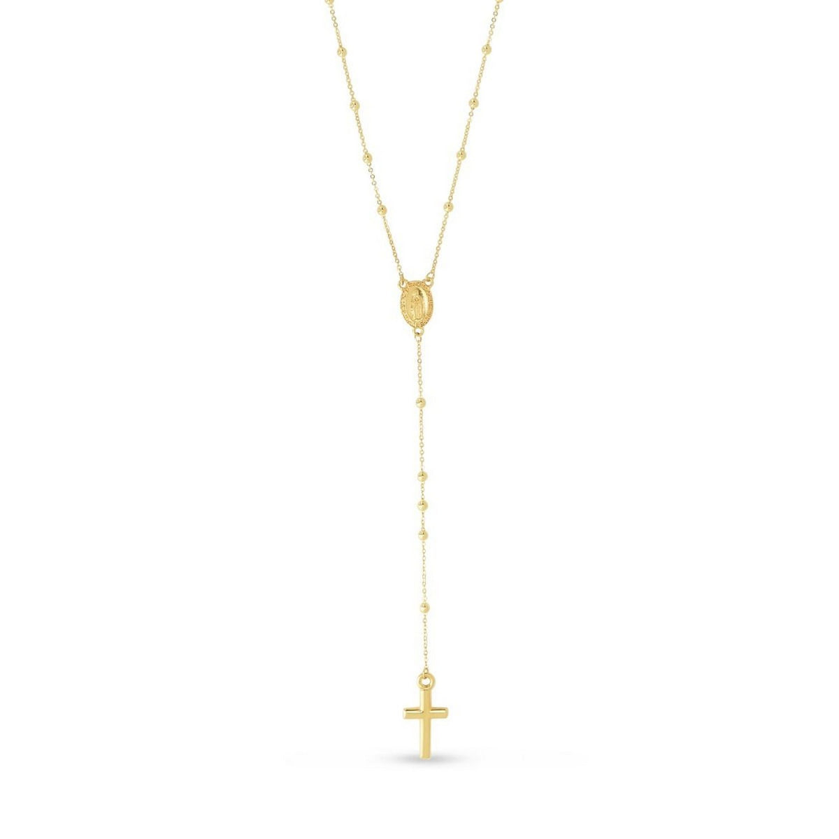 14k Yellow Gold Rosary Necklace