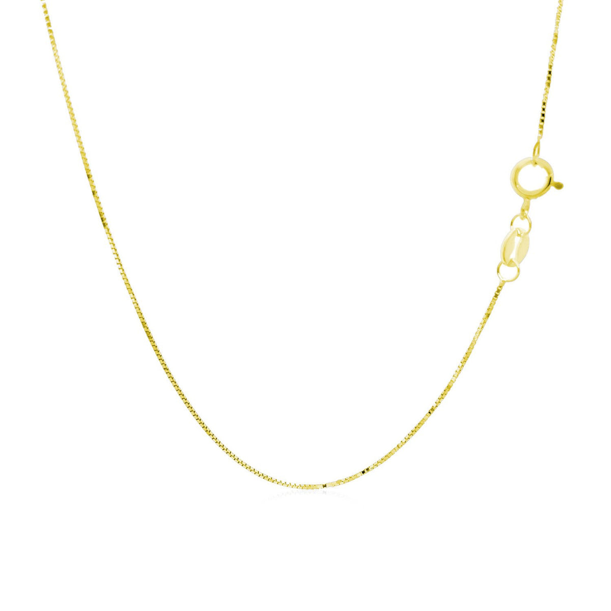 14k Yellow Gold Adjustable Box Chain (0.60 mm)