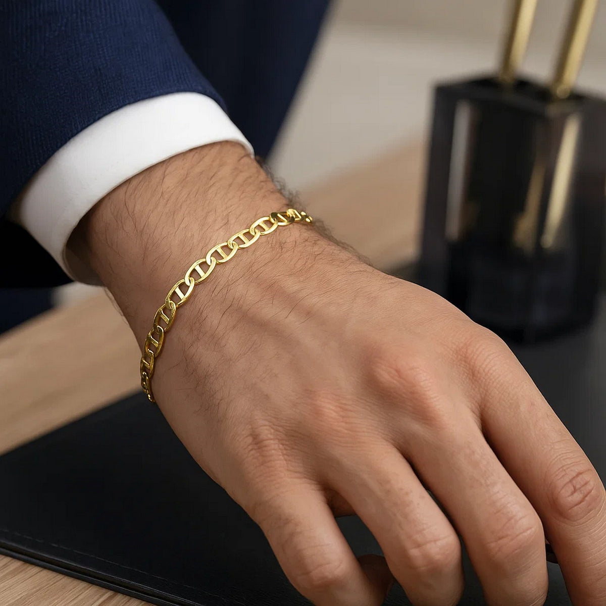10k Yellow Gold Mariner Link Bracelet (4.50 mm)