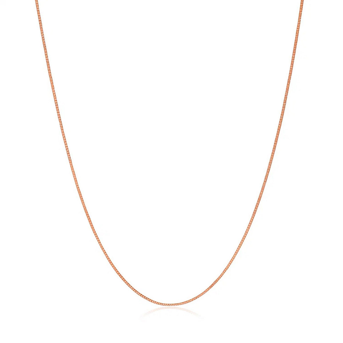 14k Rose Gold Classic Box Chain (0.45 mm)
