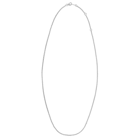 Double Extendable Cable Chain in 14k White Gold (1.40 mm)