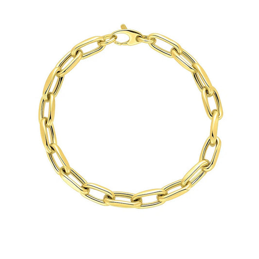 14k Yellow Gold French Cable Link Bracelet  (6.00 mm)