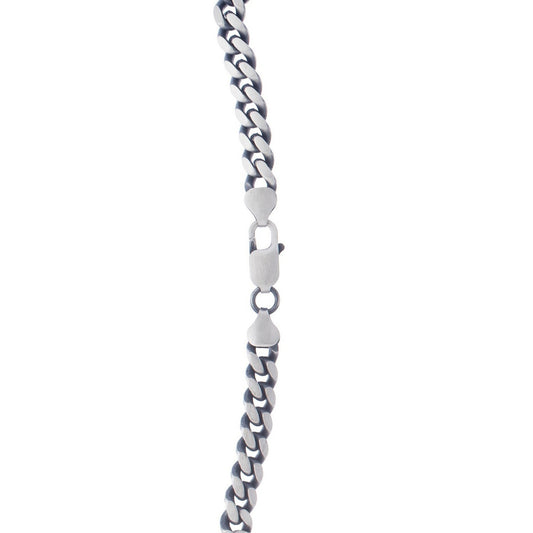 Sterling Silver Gunmetal Finish Miami Cuban Link Chain (7.00 mm)