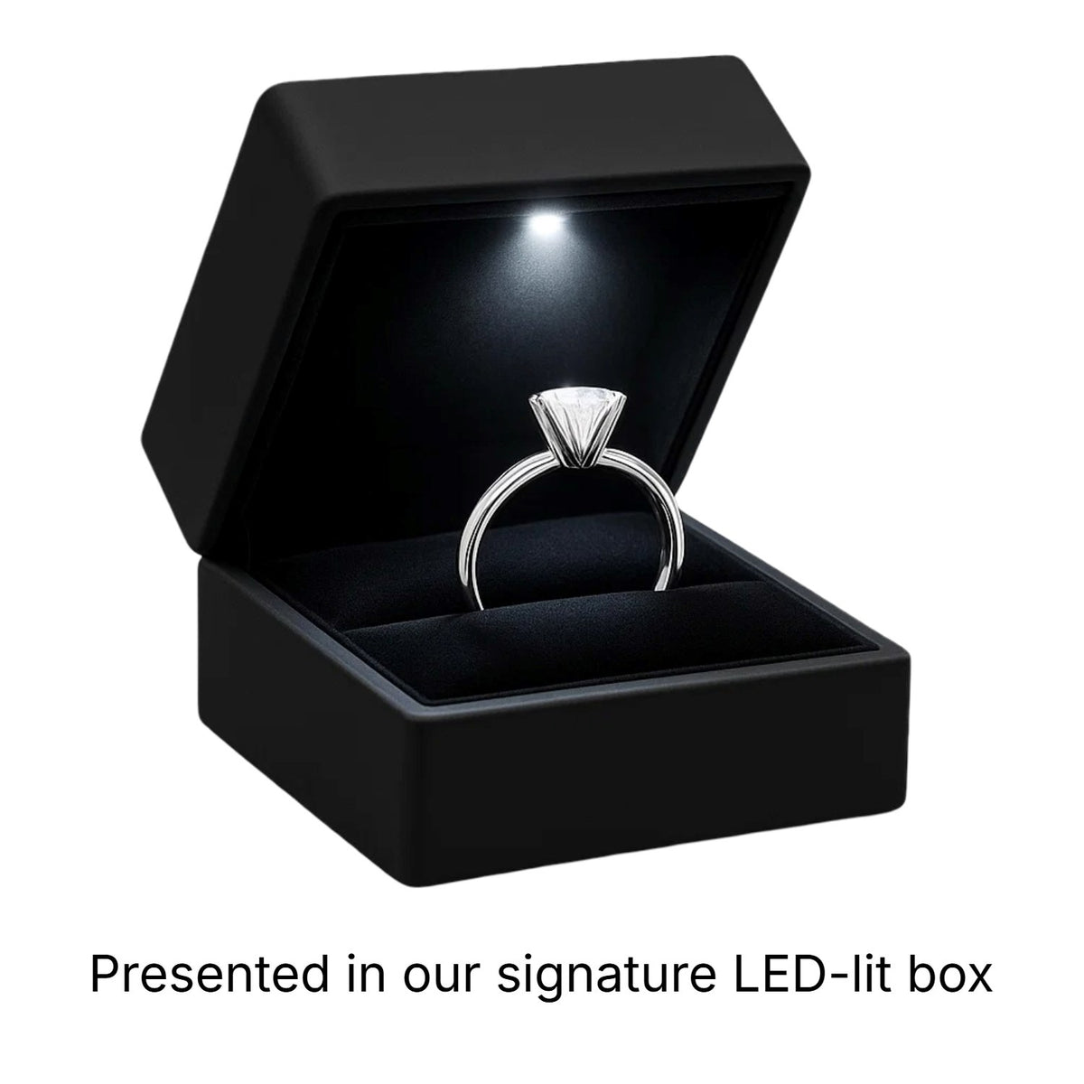 2 Carat Round Lab Grown IGI G/VS1 Diamond Solitaire Ring in Sterling Silver