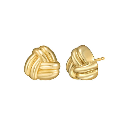 14K Yellow Gold Small Double Knot Earrings