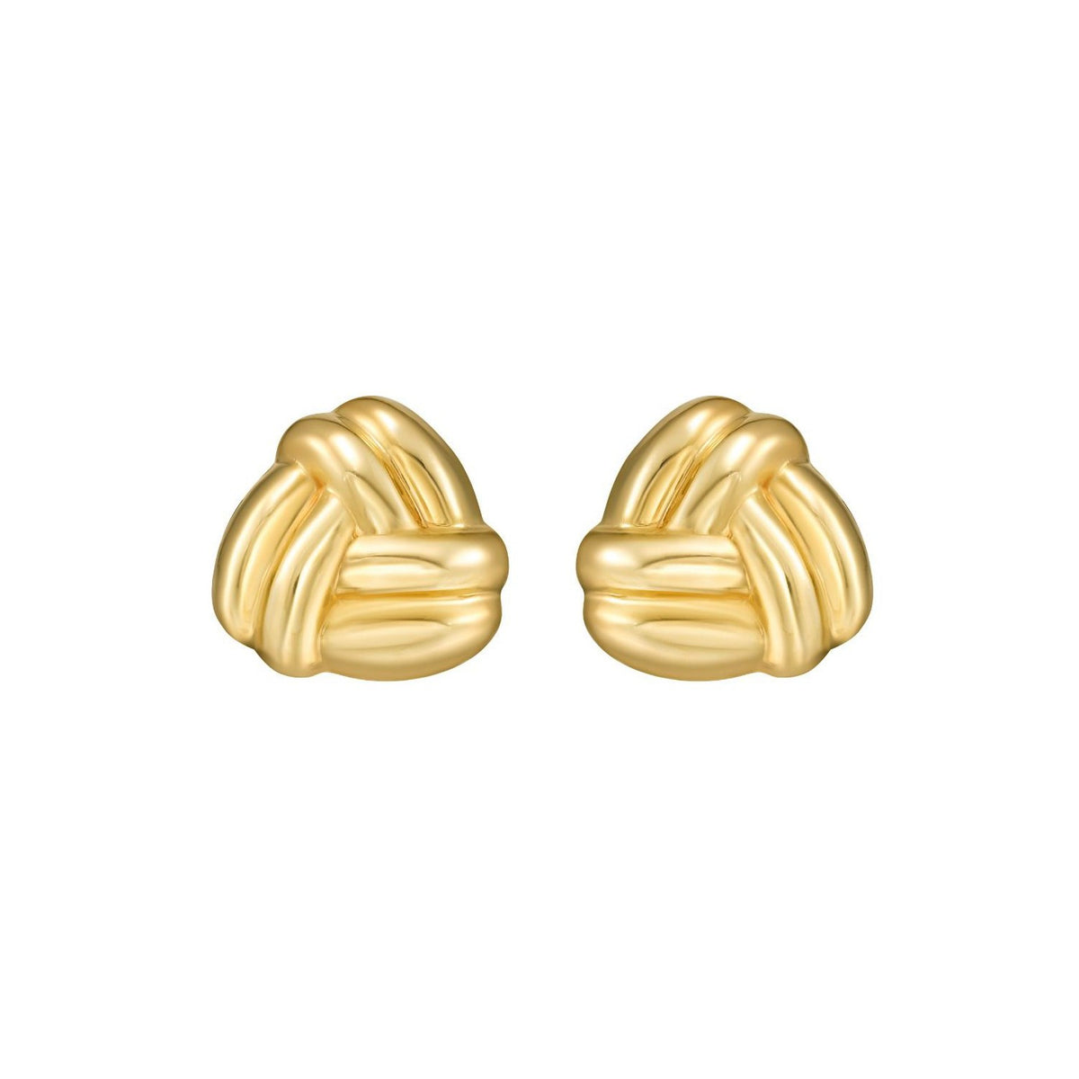14K Yellow Gold Small Double Knot Earrings