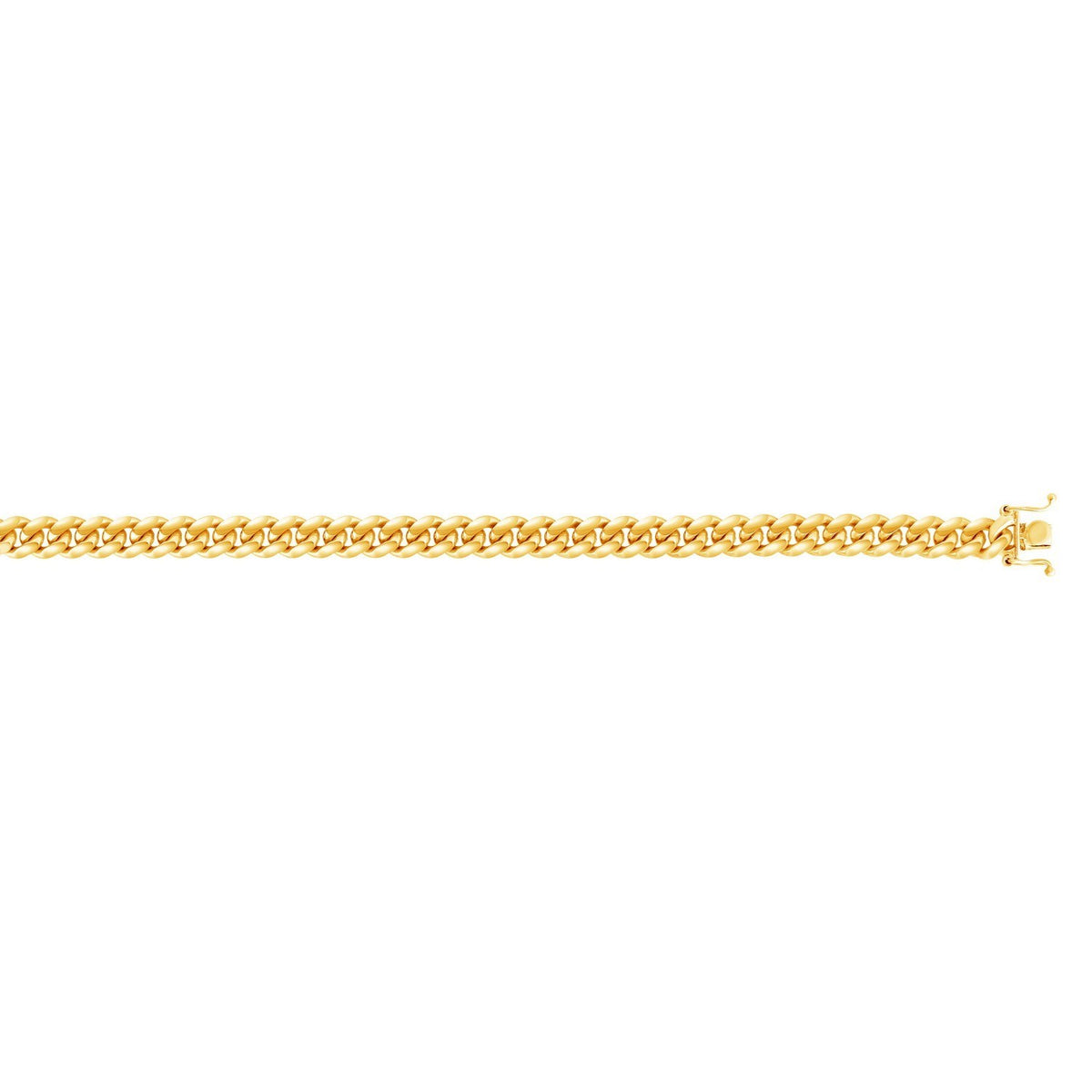 Sterling Silver Yellow Gold Plated Miami Cuban Chain (7.00 mm)