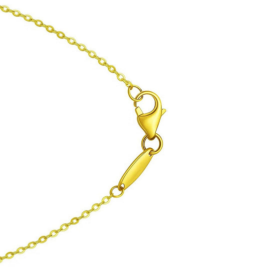 14K Yellow Gold Puffed Mini Heart Pendant Necklace