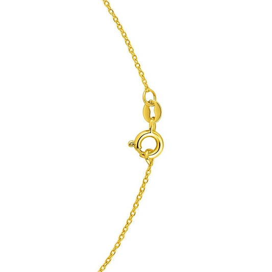 14K Yellow Gold Emerald Cut Amethyst Necklace
