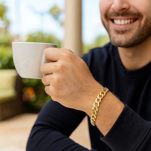 10k Yellow Gold Curb Bracelet (8.20 mm)