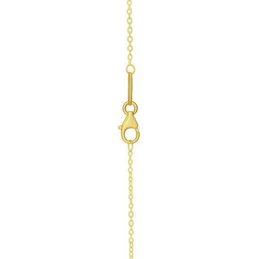Double Cross Drop Necklace in 14K Yellow Gold