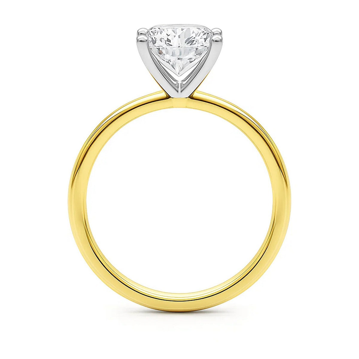 2 Carat Princess Lab Grown IGI G/VS1 Diamond Solitaire Ring in 10K Yellow Gold