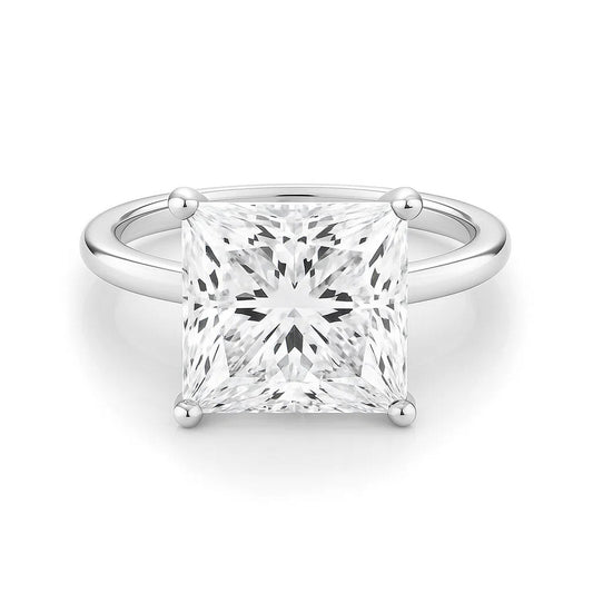 5 Carat Princess Lab Grown IGI G/VS1 Diamond Solitaire Ring in 10K White Gold