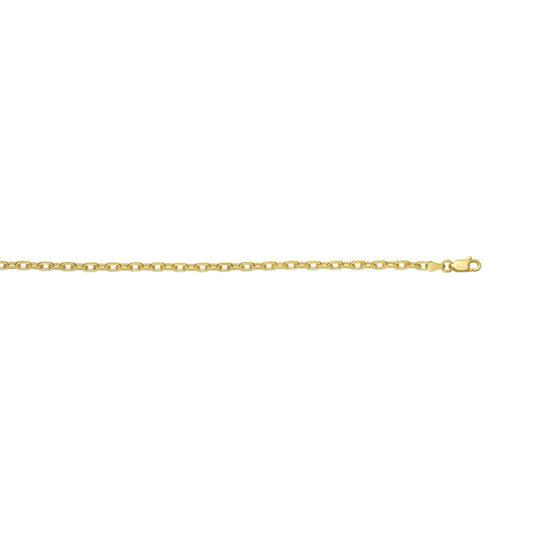 Sterling Silver Gold Plated French Cable Chain (2.80 mm)