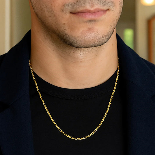 Sterling Silver Gold Plated French Cable Chain (2.80 mm)
