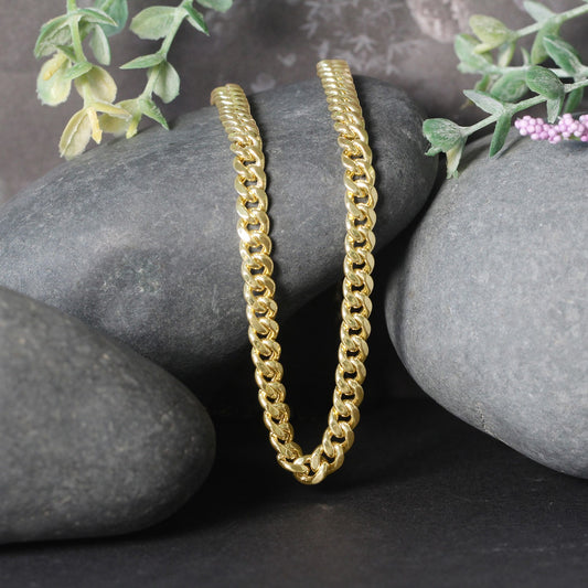 10k Yellow Gold Semi Solid Miami Cuban Chain (5.00 mm)