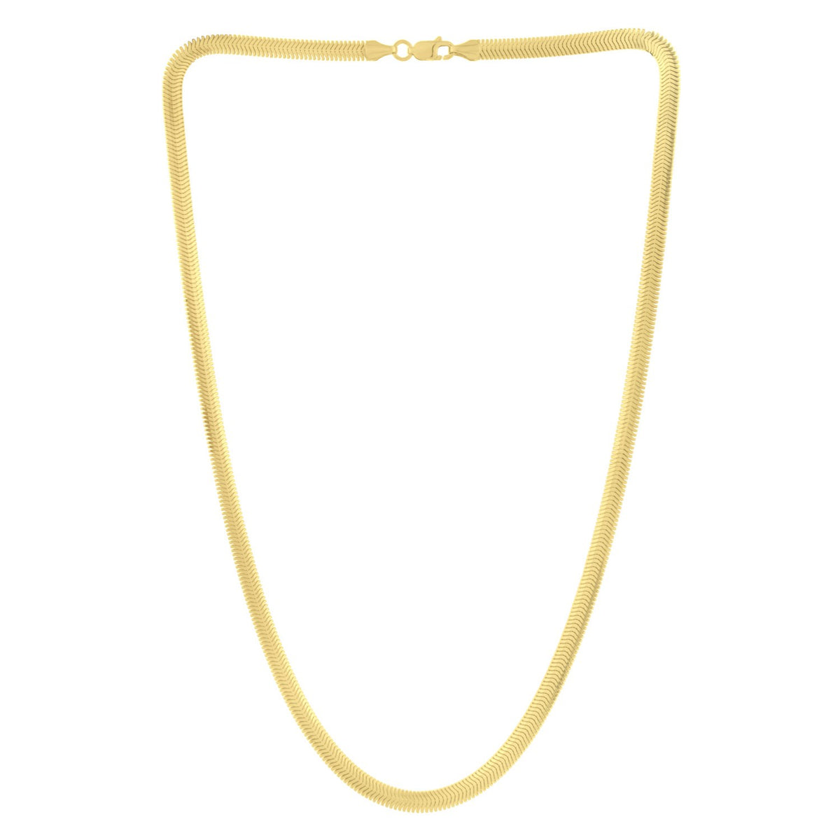 14K Yellow Gold Oval Snake Chain (4.40 mm)