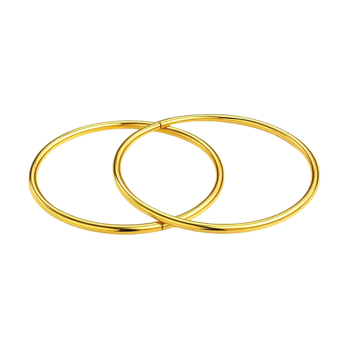 Endless Hoop Style Earrings in 14K Yellow Gold(1.2x30mm)