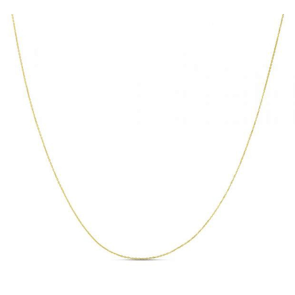 Double Extendable Diamond Cut Cable Chain in Yellow Gold (0.87 mm)