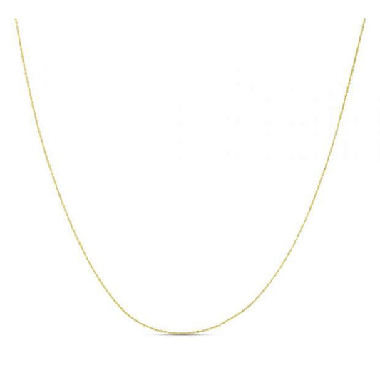 Double Extendable Diamond Cut Cable Chain in Yellow Gold (0.87 mm)