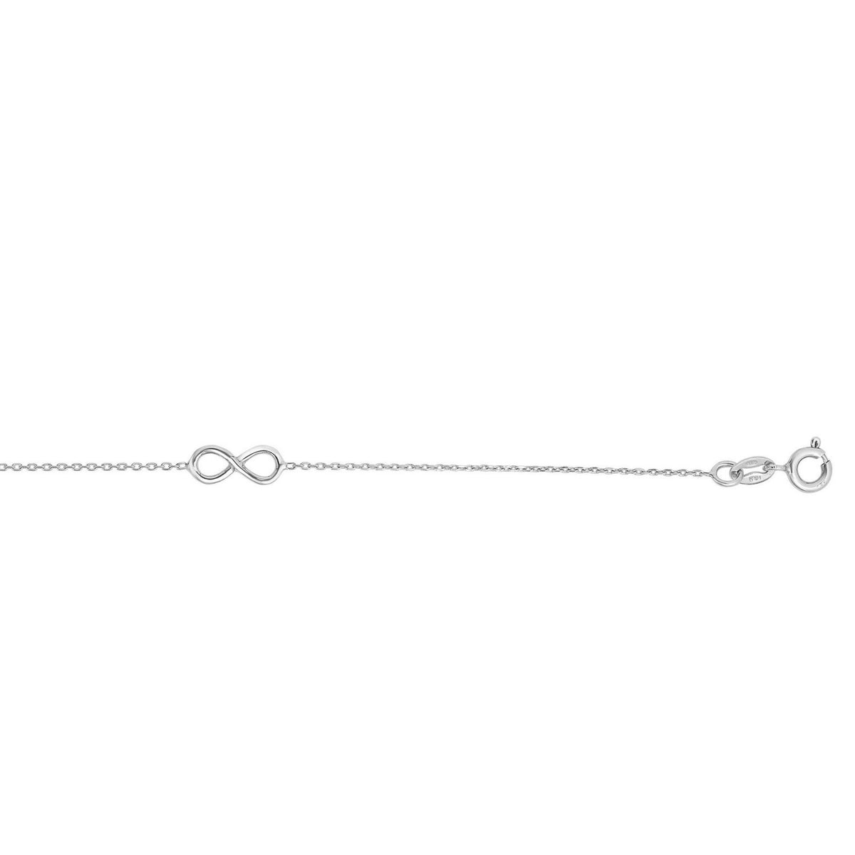Sterling Silver Anklet with Infinity Symbols