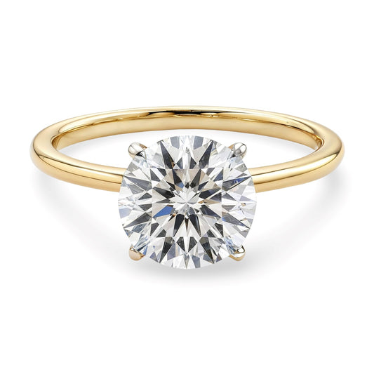 1 1/2 Carat Round Lab Grown IGI G/VS1 Diamond Solitaire Ring in 14K Yellow Gold