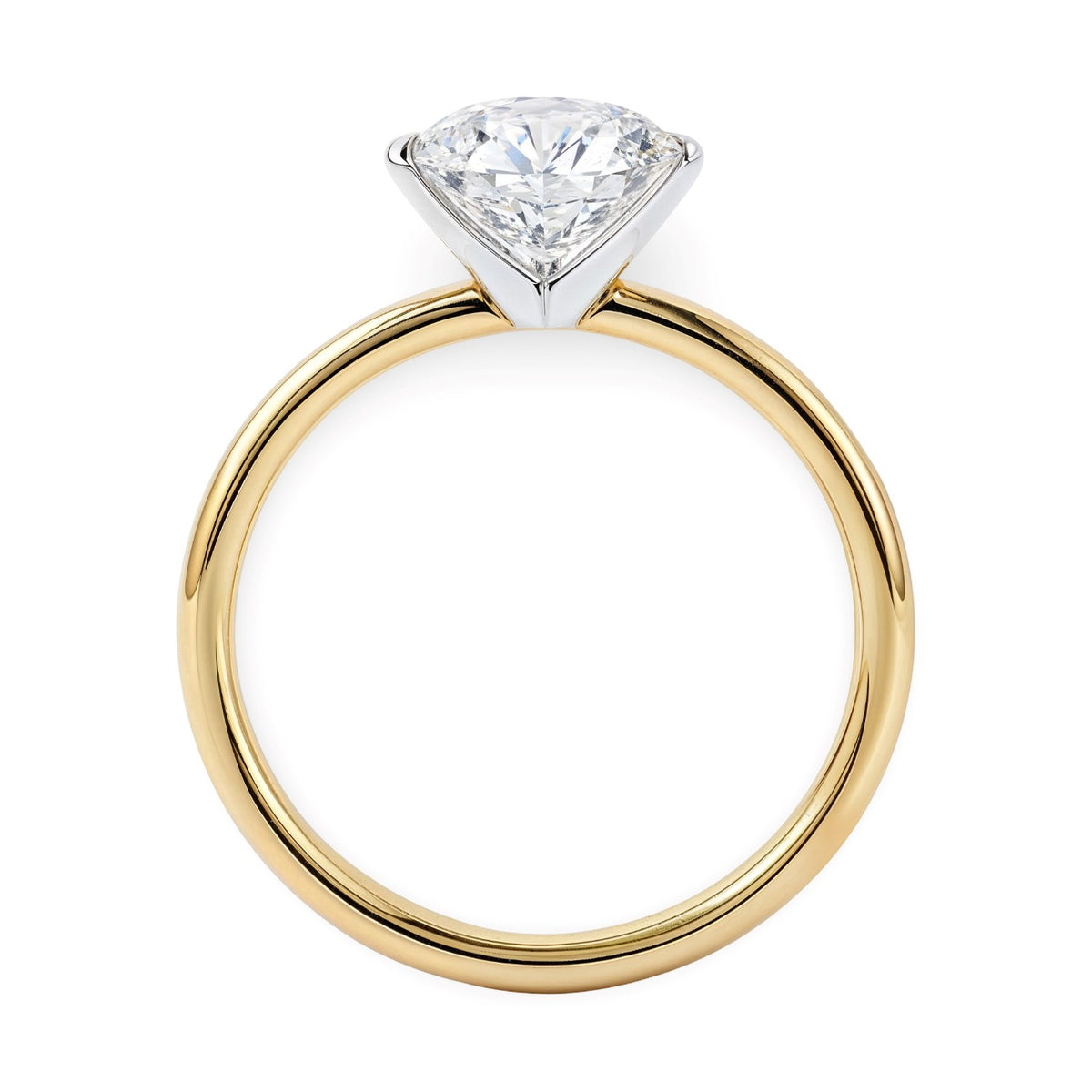 1 1/2 Carat Round Lab Grown IGI G/VS1 Diamond Solitaire Ring in 14K Yellow Gold