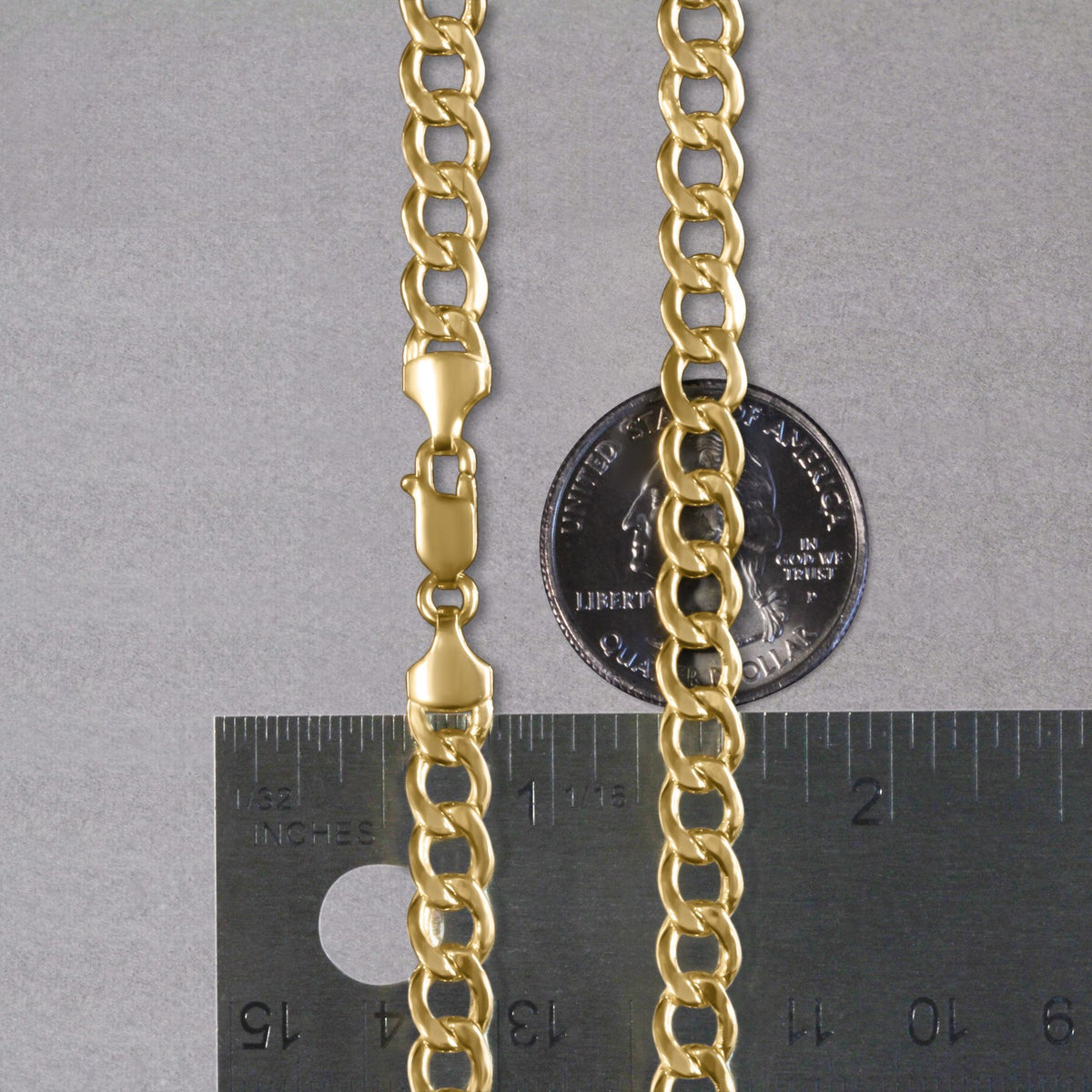 10k Yellow Gold Curb Chain (6.20 mm)