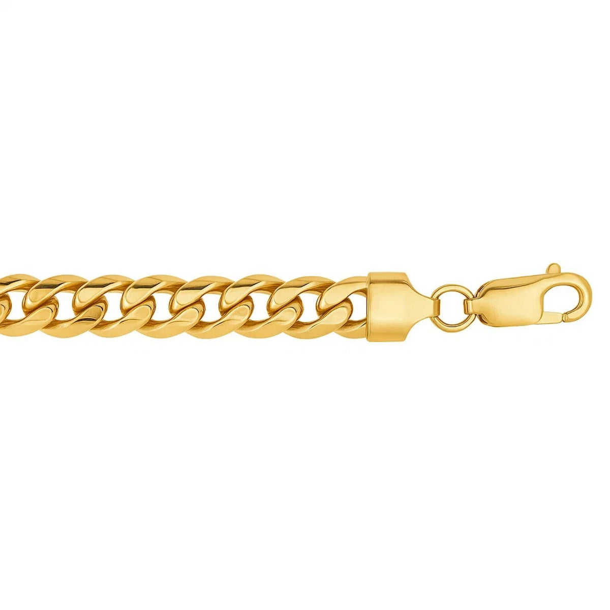 10k Yellow Gold Light Miami Cuban Bracelet (7.00 mm)