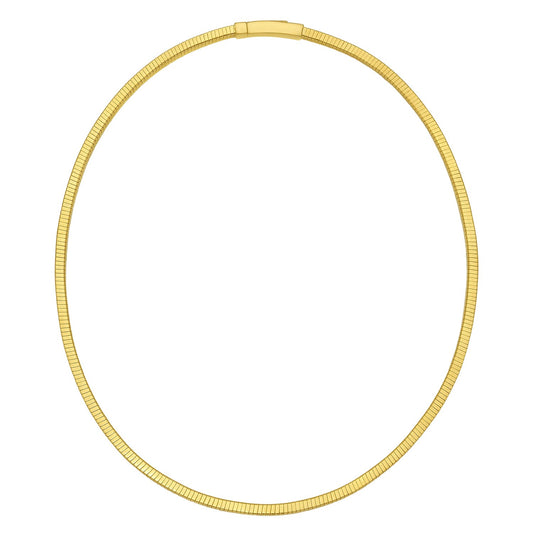 Gold Over Sterling Silver Cubogas Chain Necklace