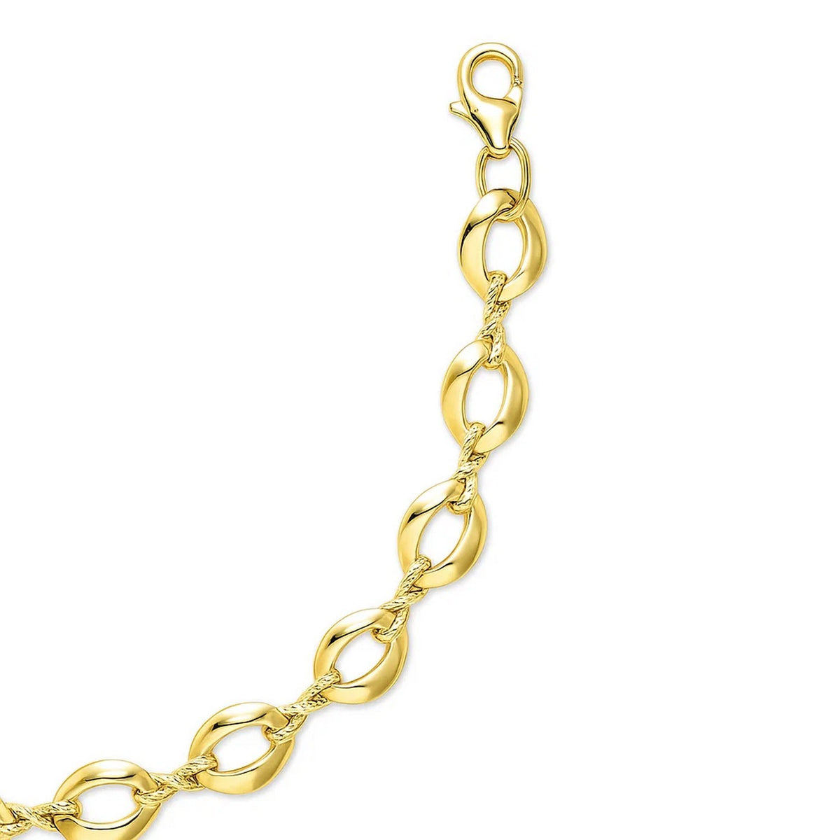 14k Yellow Gold Infinity Link Bracelet (8.00 mm)