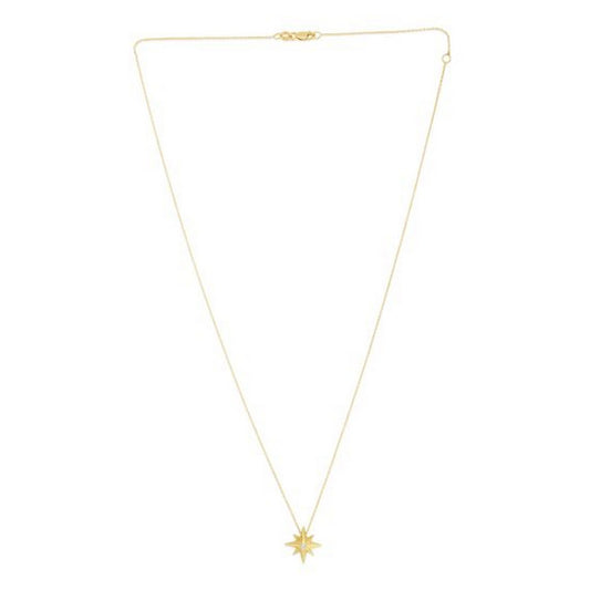 14k Yellow Gold High Polish North Star Necklace