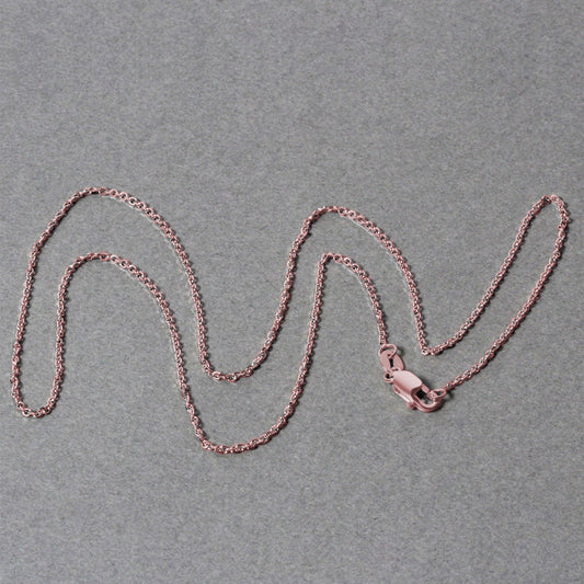 14k Rose Gold Diamond Cut Cable Link Chain (1.10 mm)