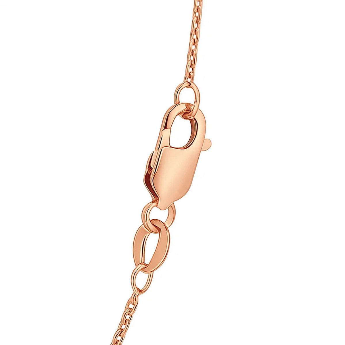 14k Rose Gold Diamond Cut Cable Link Chain (1.10 mm)
