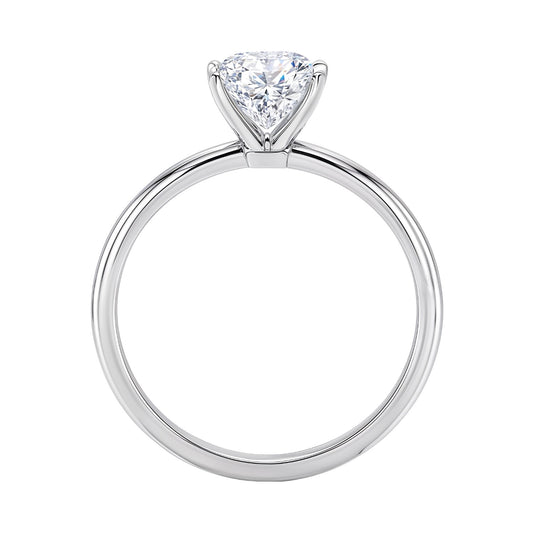 3 Carat Radiant Lab Grown IGI G/VS1 Diamond Solitaire Ring in 14K White Gold