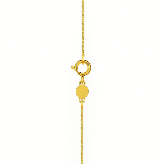 14K Yellow Gold Mini Diamond A Initial Pendant Necklace