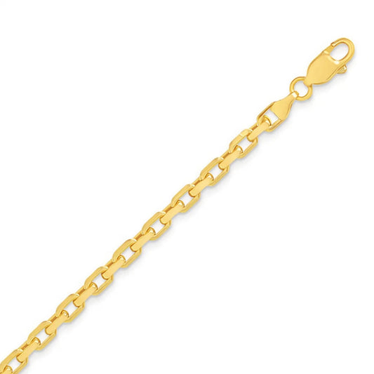14k Yellow Gold French Cable Chain Bracelet  (3.60 mm)
