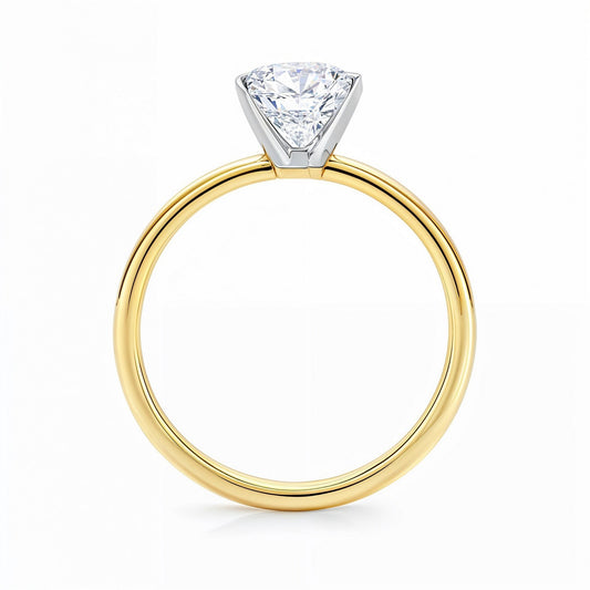 3 Carat Radiant Lab Grown IGI G/VS1 Diamond Solitaire Ring in 14K Yellow Gold