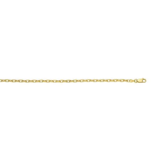 Sterling Silver Gold Plated French Cable Chain (3.40 mm)