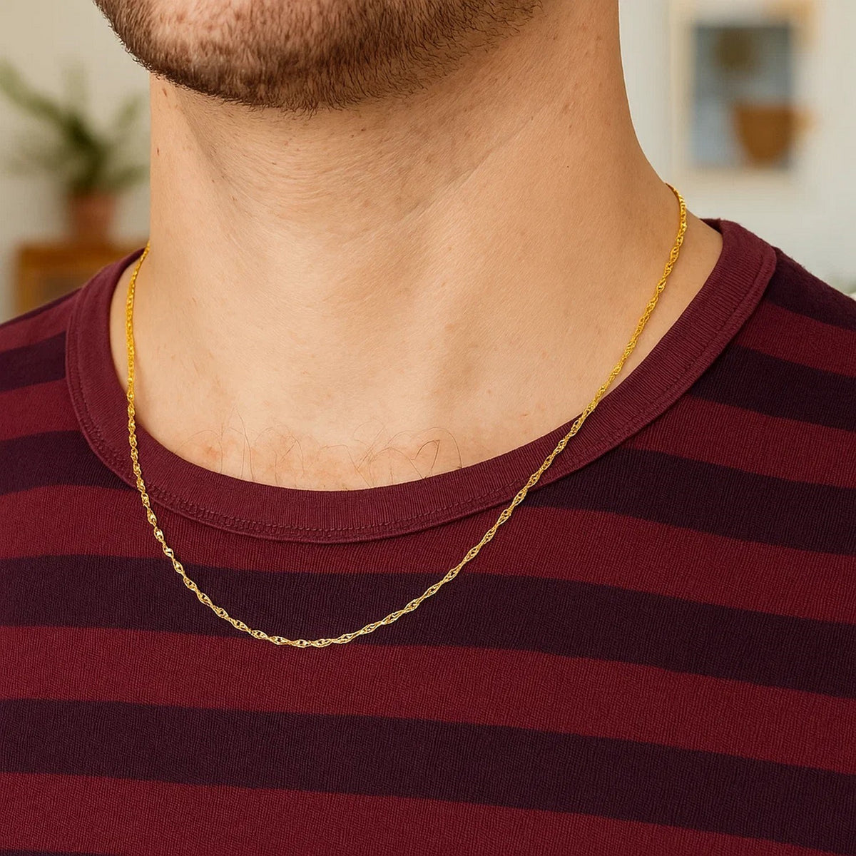 14k Yellow Gold Singapore Chain (1.30 mm)