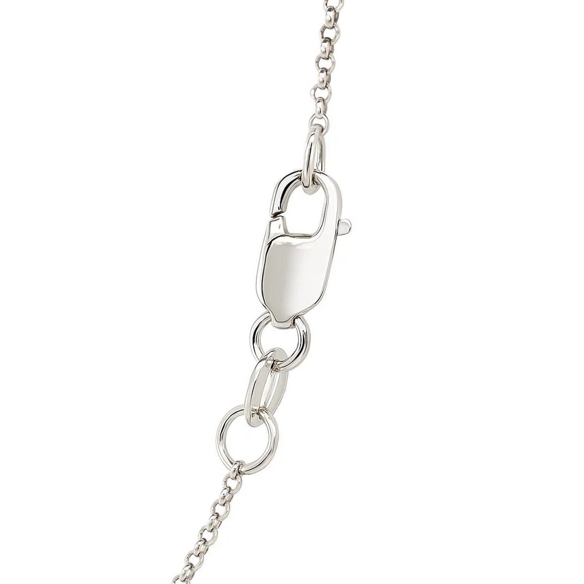 14k White Gold Diamond Cut Rolo Chain (1.10 mm)