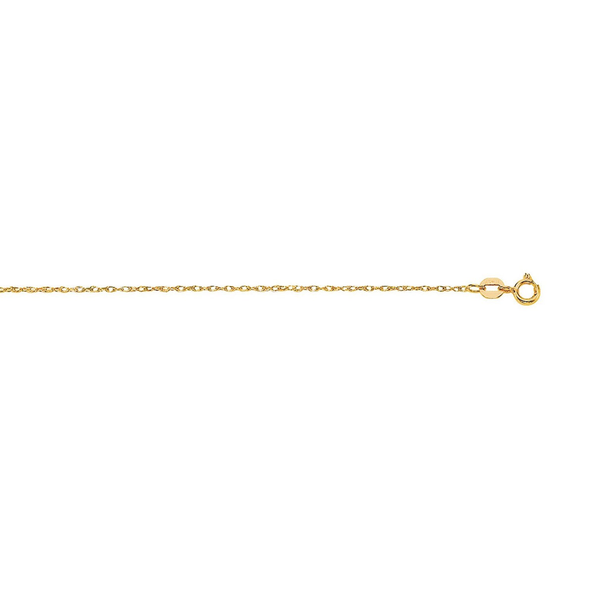 14k Yellow Gold Machine Rope Chain (0.85 mm)