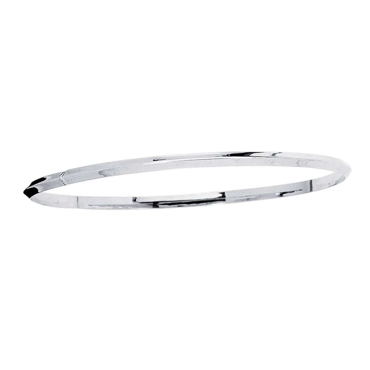 14K White Gold Knife Edge Bangle
