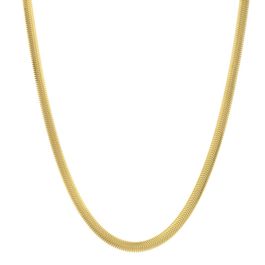 Sterling Silver Yellow Gold Plated Oval Snake Chain (4.20 mm)
