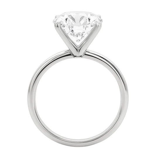 5 Carat Oval Lab Grown IGI G/VS1 Diamond Solitaire Ring in 14K White Gold