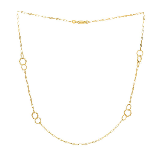 Twistted Link Necklace in 14K Yellow Gold