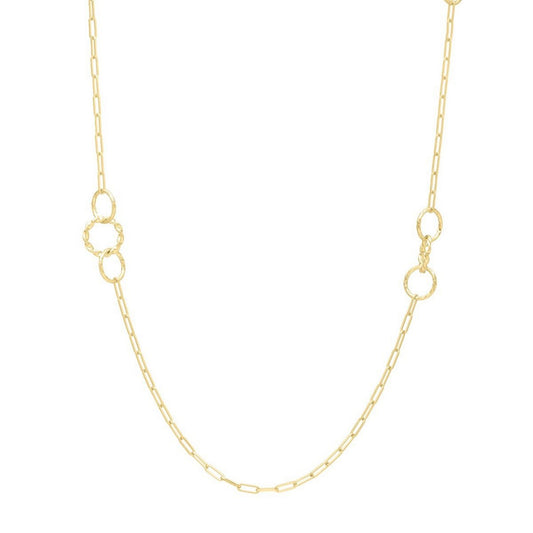 Twistted Link Necklace in 14K Yellow Gold