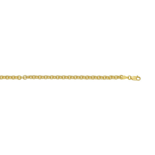 Sterling Silver Gold Plated Rolo Chain (4.70 mm)